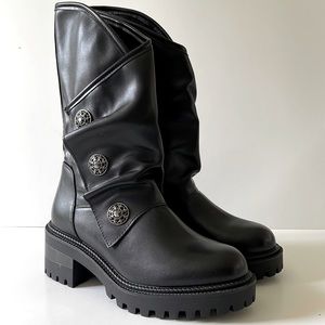 Brand:12 , size:5.5, Color: Black leather